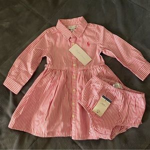 NWT Ralph Lauren baby girls dress set